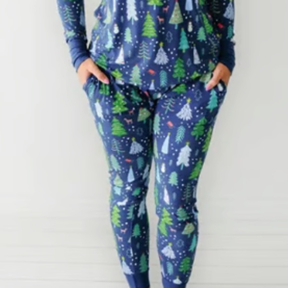 Little Sleepies Other - Little Sleepies Merry Bright Blue Womens Pajama Pants